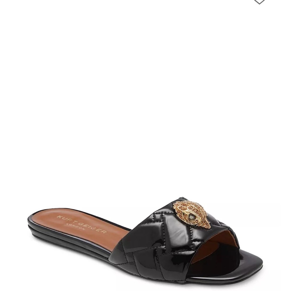 Kurt Geiger Black Quilted Slide